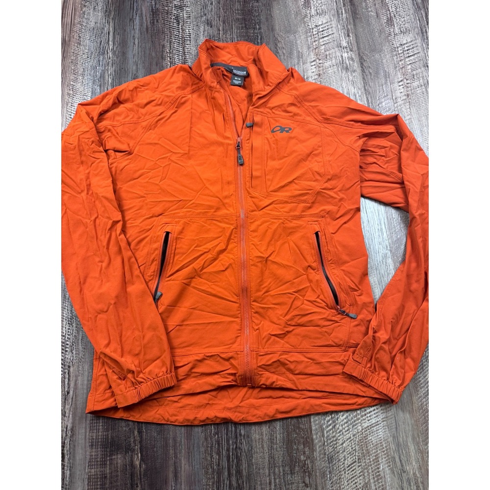 Outdoor Research Ferrosi Jacket Mens Medium Orange Softshell Full Zip 269172